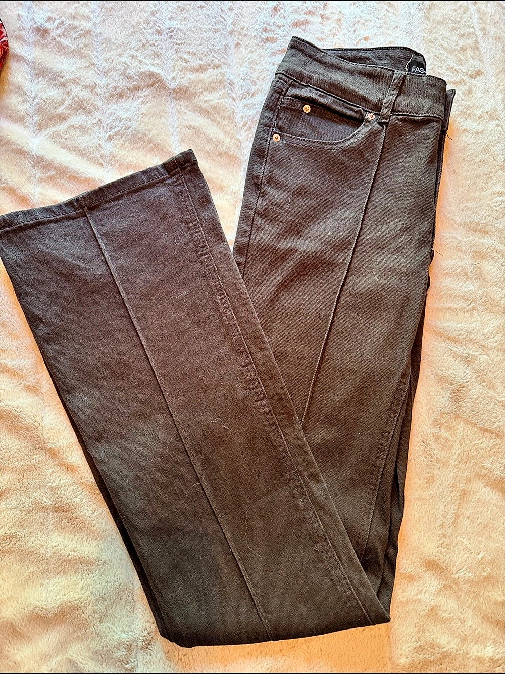 Fashion Nova Jeans in Chocolate Brown Size 7 Like New run long